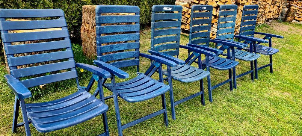krzesła ogrodowe 6 szt fotele skladane możliwość zlozenia
