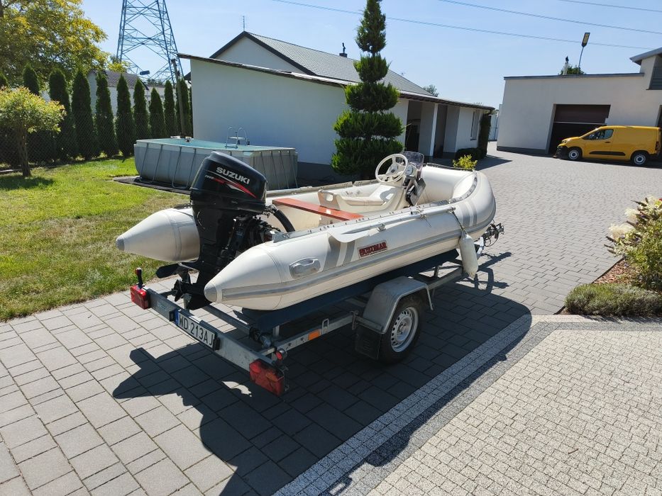 Suzumar RIB Ponton Łódka Silnik Suzuki Przyczepa Cały Zestaw
