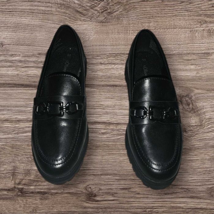 Mokasyny skórzane S.Oliver 38(24,5cm) czarne