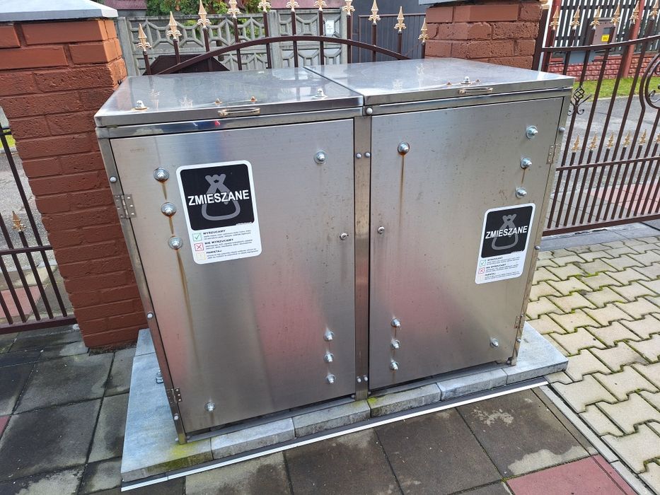 Wiata metalowa na śmietniki 240L