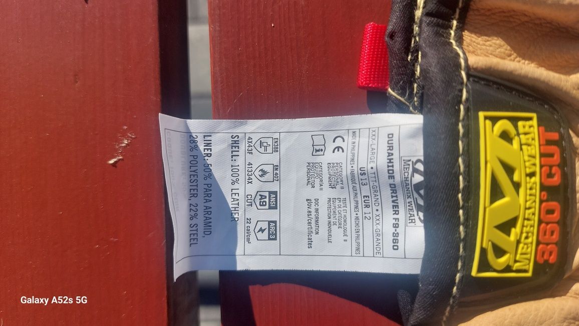 Rękawice Mechanix DuraHide Driver F9-360 w rozmiarze 12.