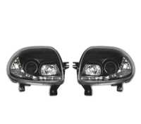 FARÓIS LED LUZ DIURNA PARA RENAULT CLIO 2. FUNDO PRETO