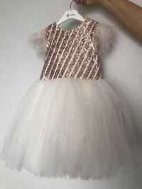 Сукня шикарна нарядное праздничное платье белое 7-8-9 лет Раз 126-130