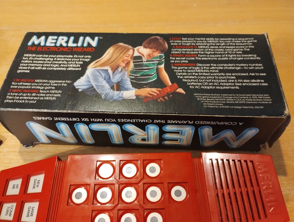 Retro Vintage konsola do gier Merlin - rzadkość