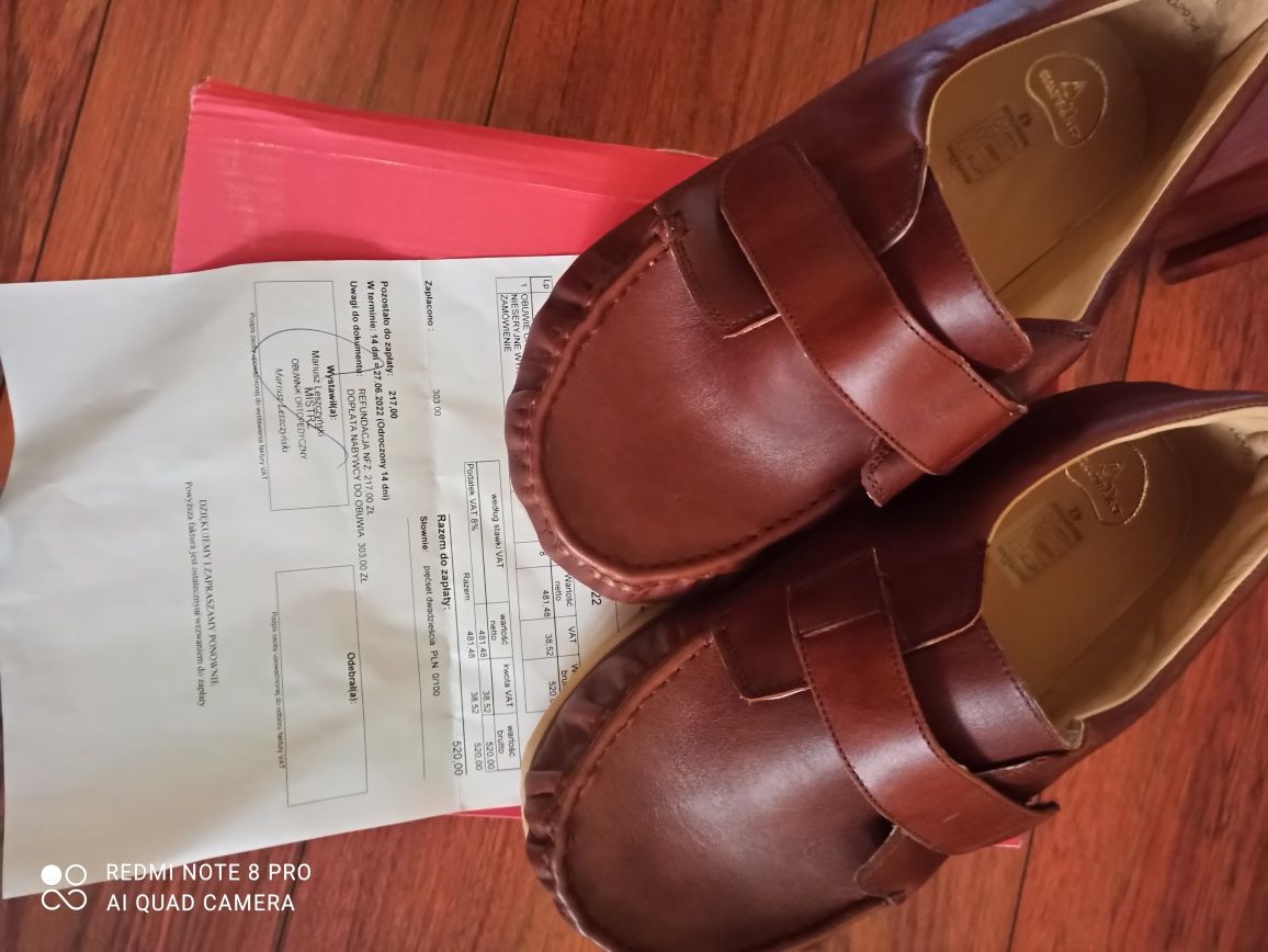 Buty skórzane na stopę cukrzycowa-nowe rozm. 42/43