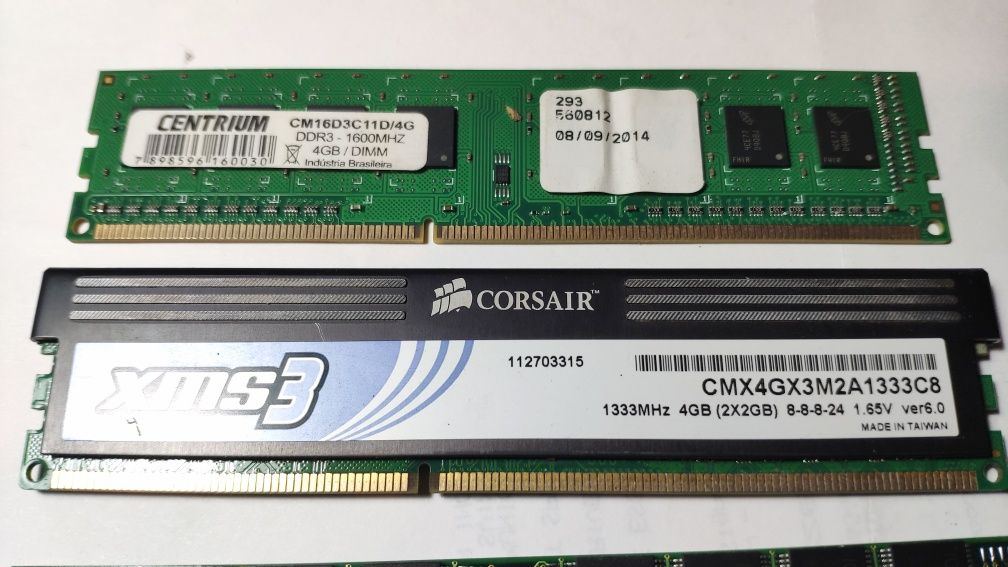 Memórias RAM 2GB, 4GB DDR3, 512MB para PC TorreDDR DiMM