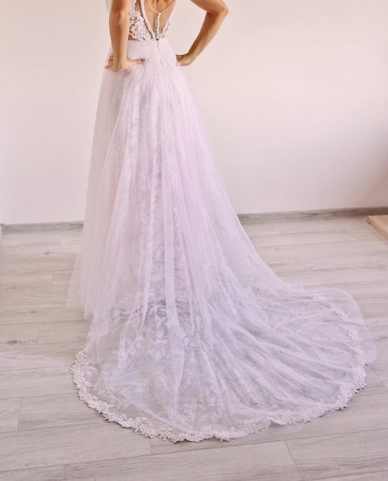 Suknia ślubna Erica, kolor ivory/champ/pink, rozmiar 36
