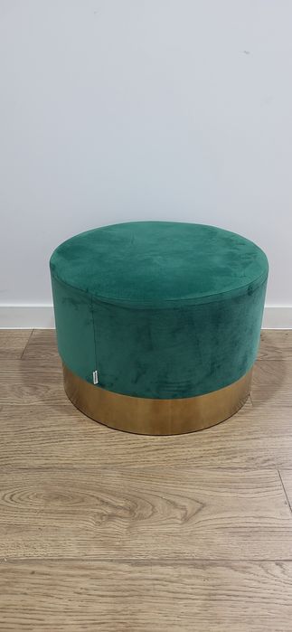 Pufa homla welurowa zielona