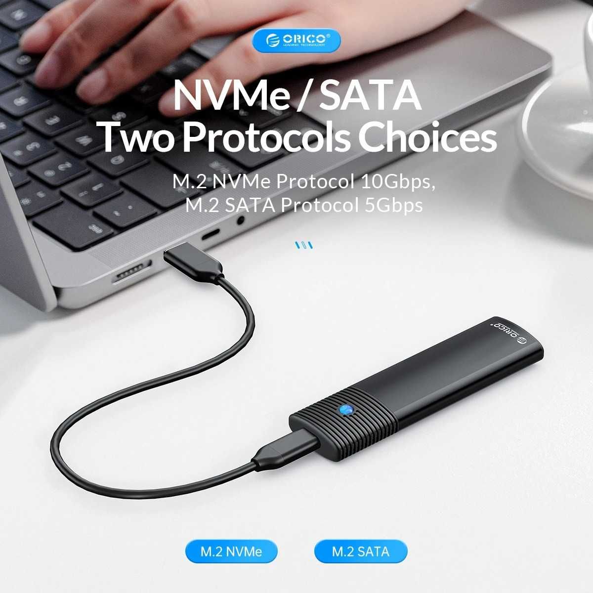Кишеня дисків Orico M.2 NVMe/SATA 10 Gbps (PWDM2-G2) Blue