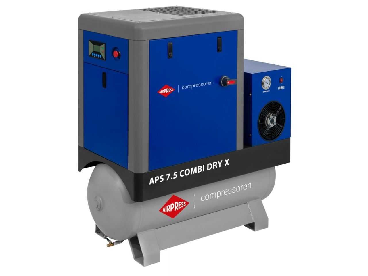 Kompresor śrubowy APS 7.5 Combi Dry X 10 bar 7.5 KM/5.5 kW 690 l/min