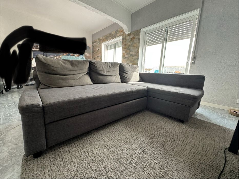 Sofá chaise longue cinza