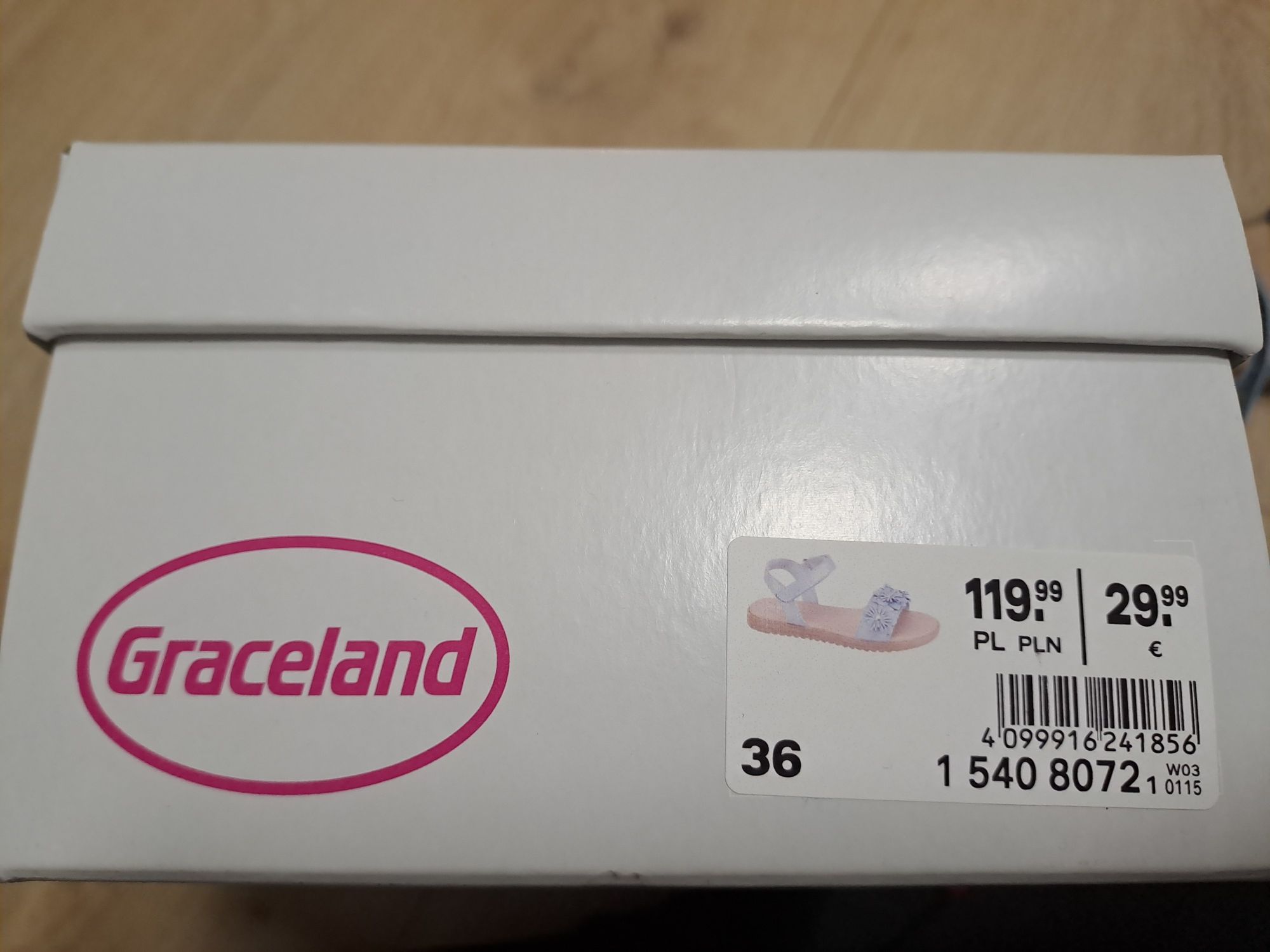 Sandały dziewczęce Graceland r 36 niebieskie wkładka 23 5 cm