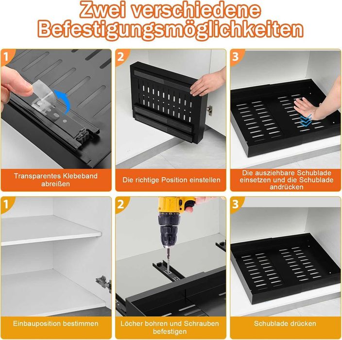 Nowa szafka / półka / organizer /wysuwana /teleskopowa /czarna !A1322!