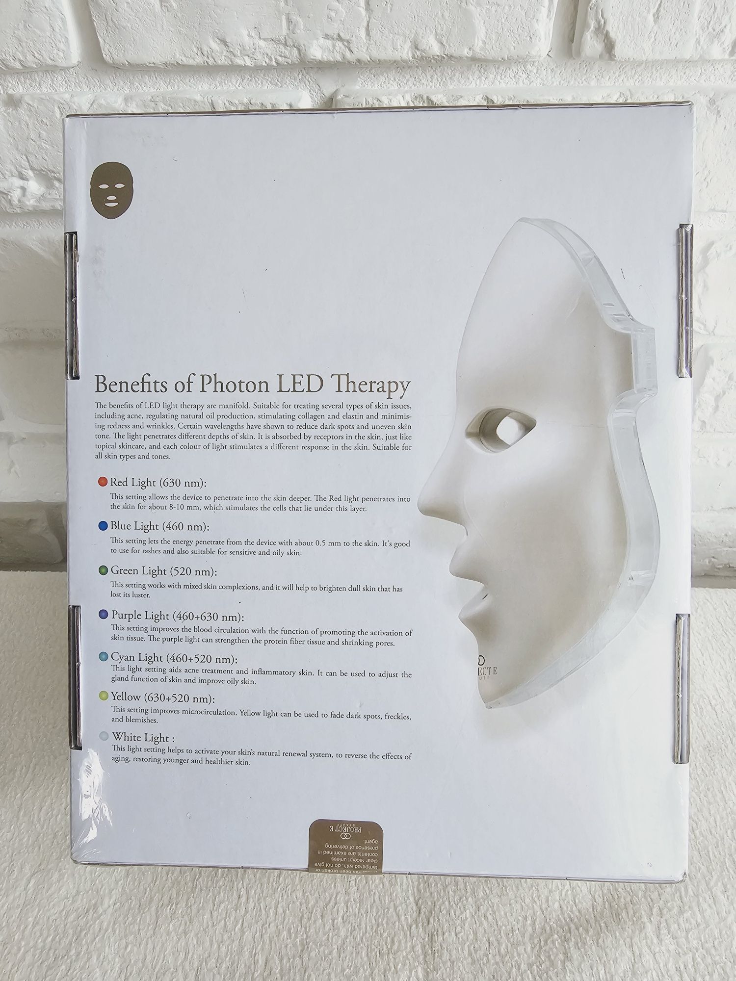 Maska LED na twarz terapia fotonowa Project E