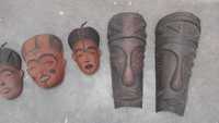 Mascaras Africanas em madeira e metalicas