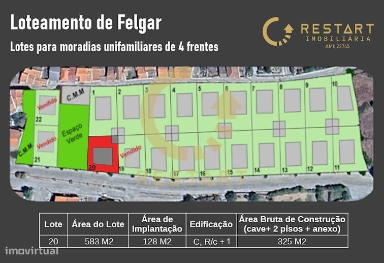 18 Lotes Para construção de moradias individuais e unifamilares com ca
