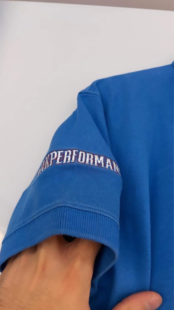 Niebieska granatowa męska koszulka polo polówka Peak performance M