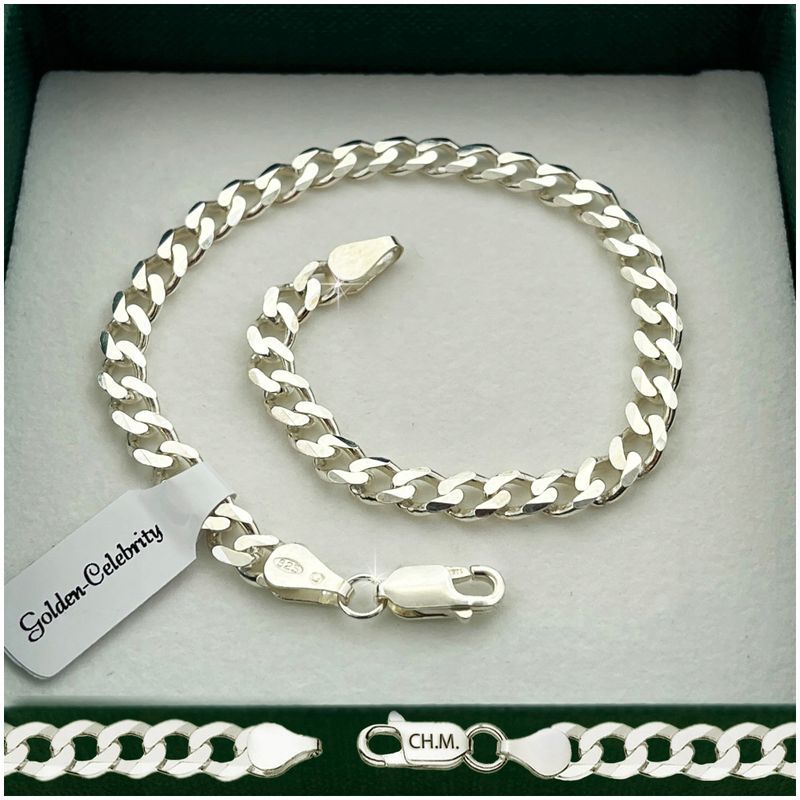 Bransoletka Srebrna Męska Pancerka Próba 925 Gruba 23cm 4mm +grawer Gr