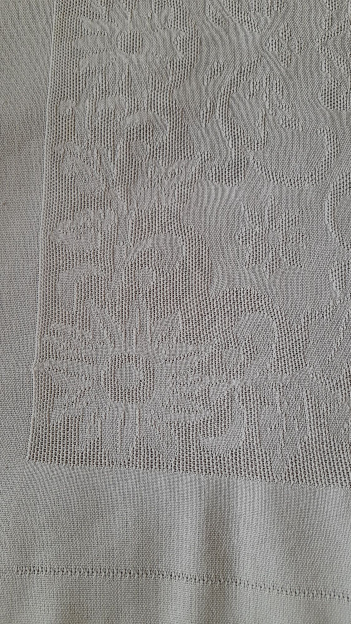 Toalha vintage de mesa em linho e algodão 2,00x1,50 m