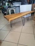 Stolik kawowy drewno z metalem