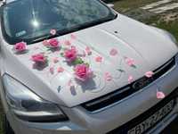Dekoracja na samochód ślubny na auto ślub stroiki płatki strojenie