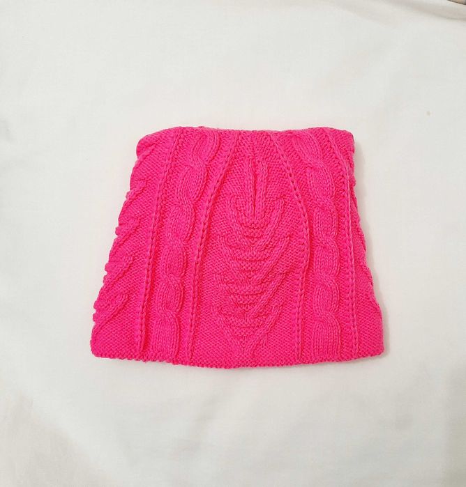 Тепла шапка зима/демі рожева, підкладка фліс, на дівчинку 4-10 років