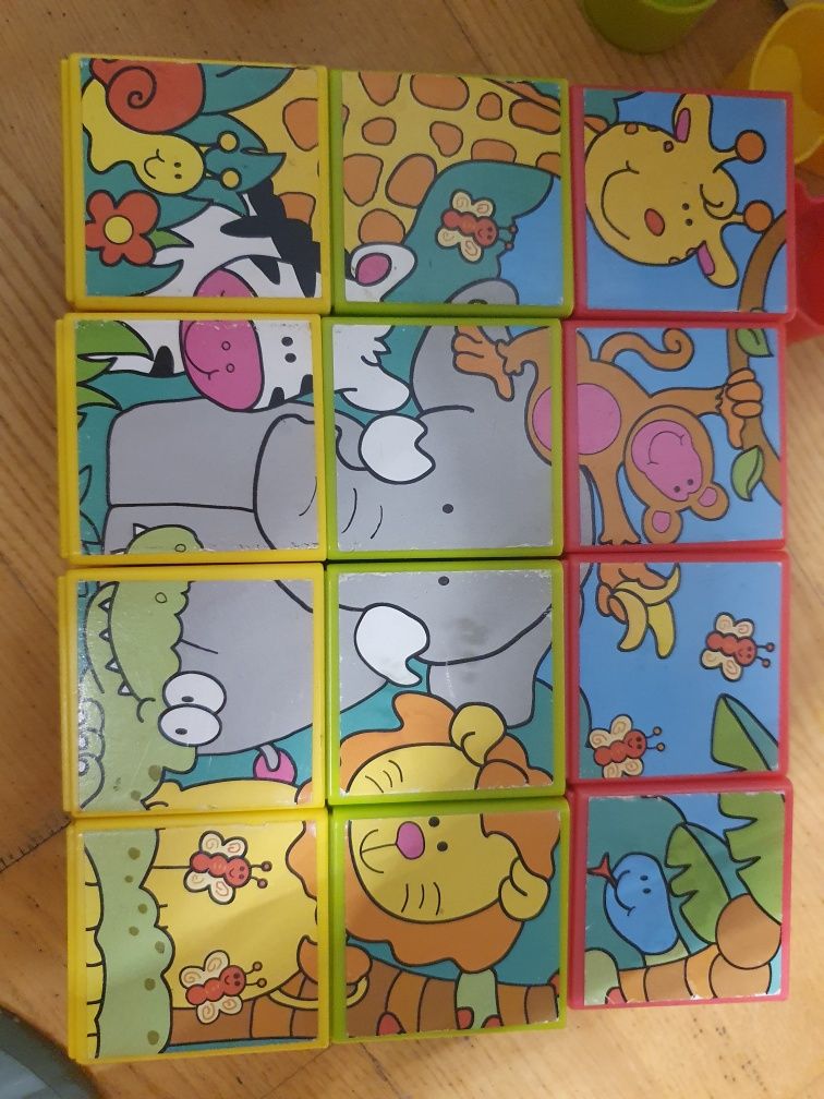 Smiki klocki Puzzle sorter dopasowywanki kształty Wieża