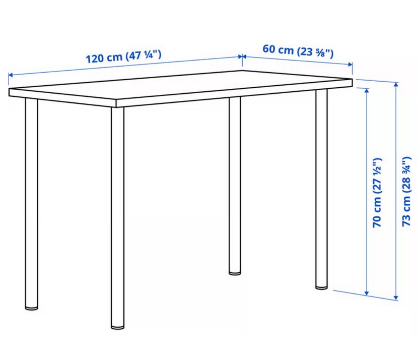 Biurko LAGKAPTEN / ADILS ikea 120x60 białe