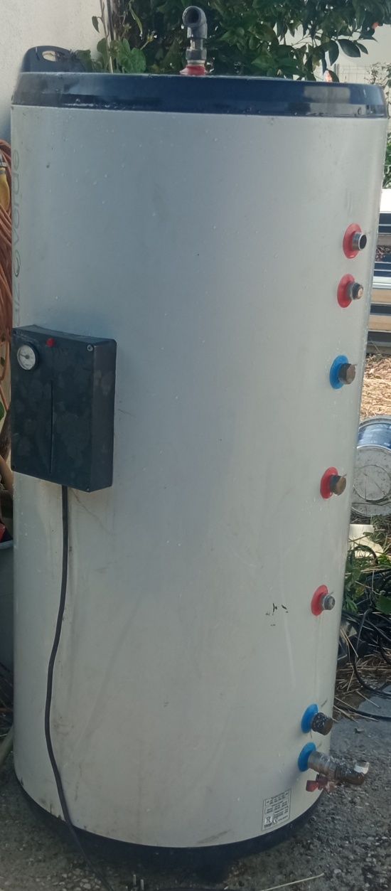 Termo acumulador eléctrico e solar cilindro aço inox  300 LT