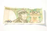 Stary banknot 50 złotych Świerczewski 1988 antyk