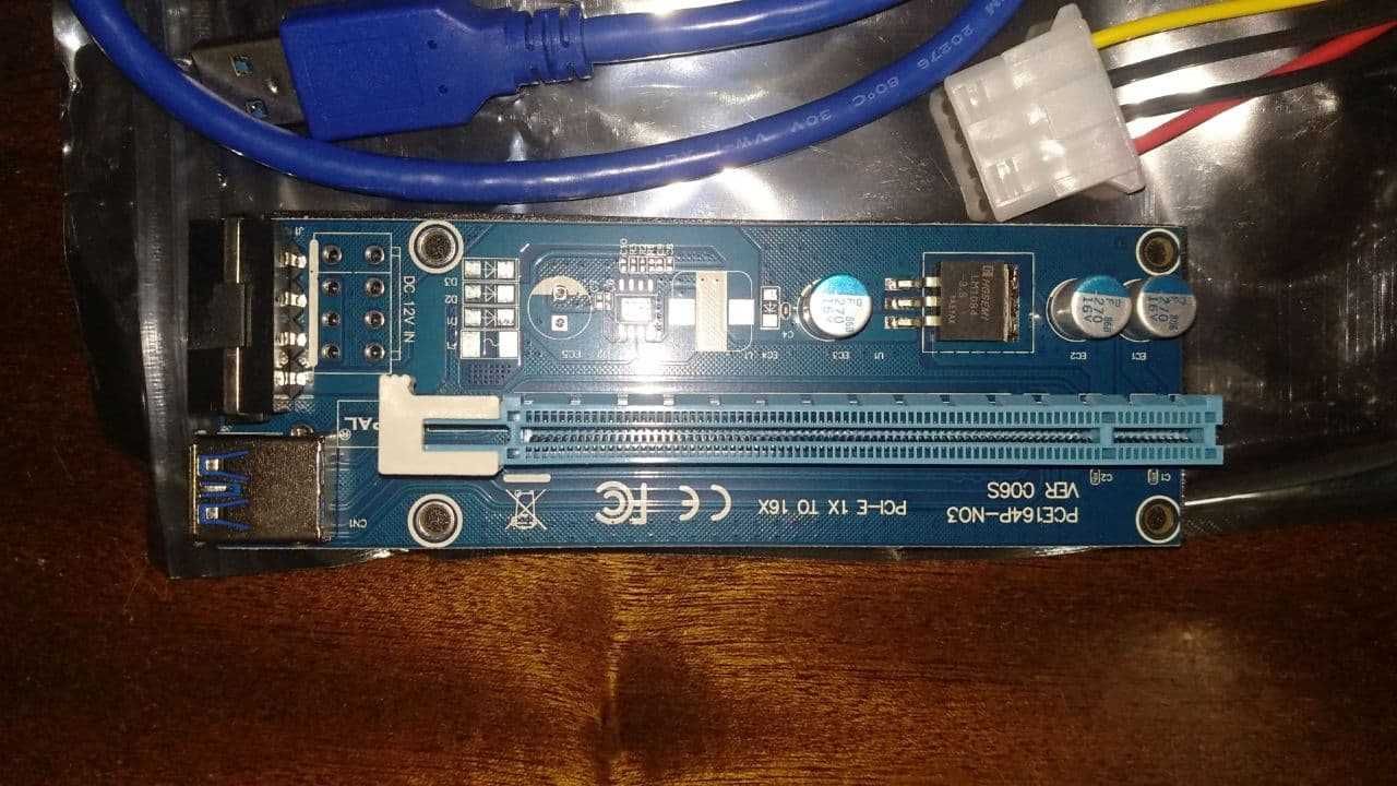 Riser (райзер) 006S PCI-E Molex USB 3.0 - 60см Новый