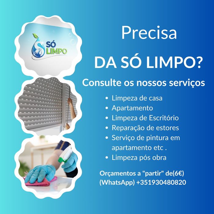Reparação de estores e limpeza