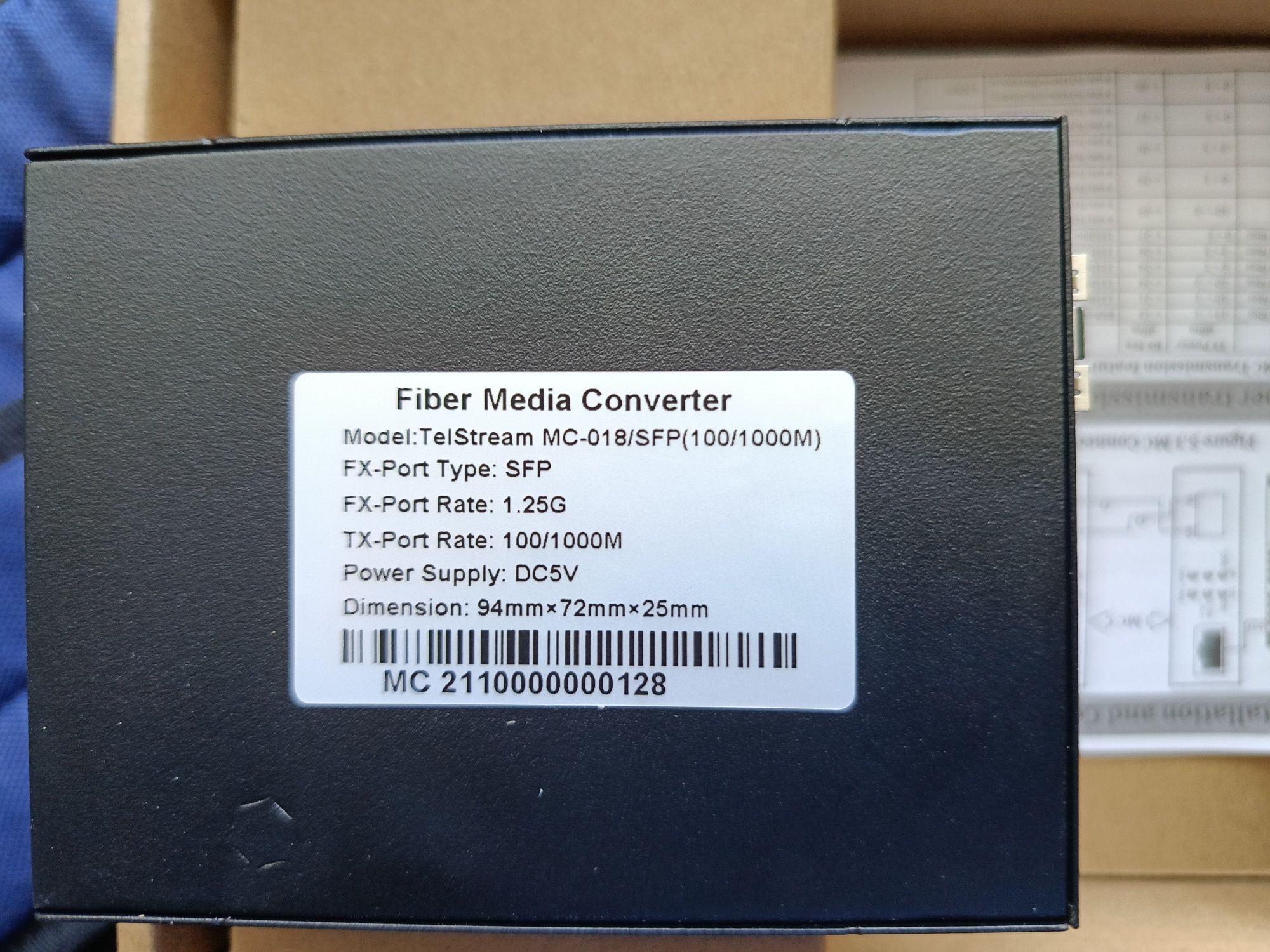 SFP медиаконвертер EC-SFP1000-FE/GE