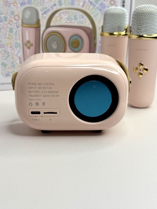 Дитяче Міні-караоке з bluetooth колонкою та 2 мікрофона