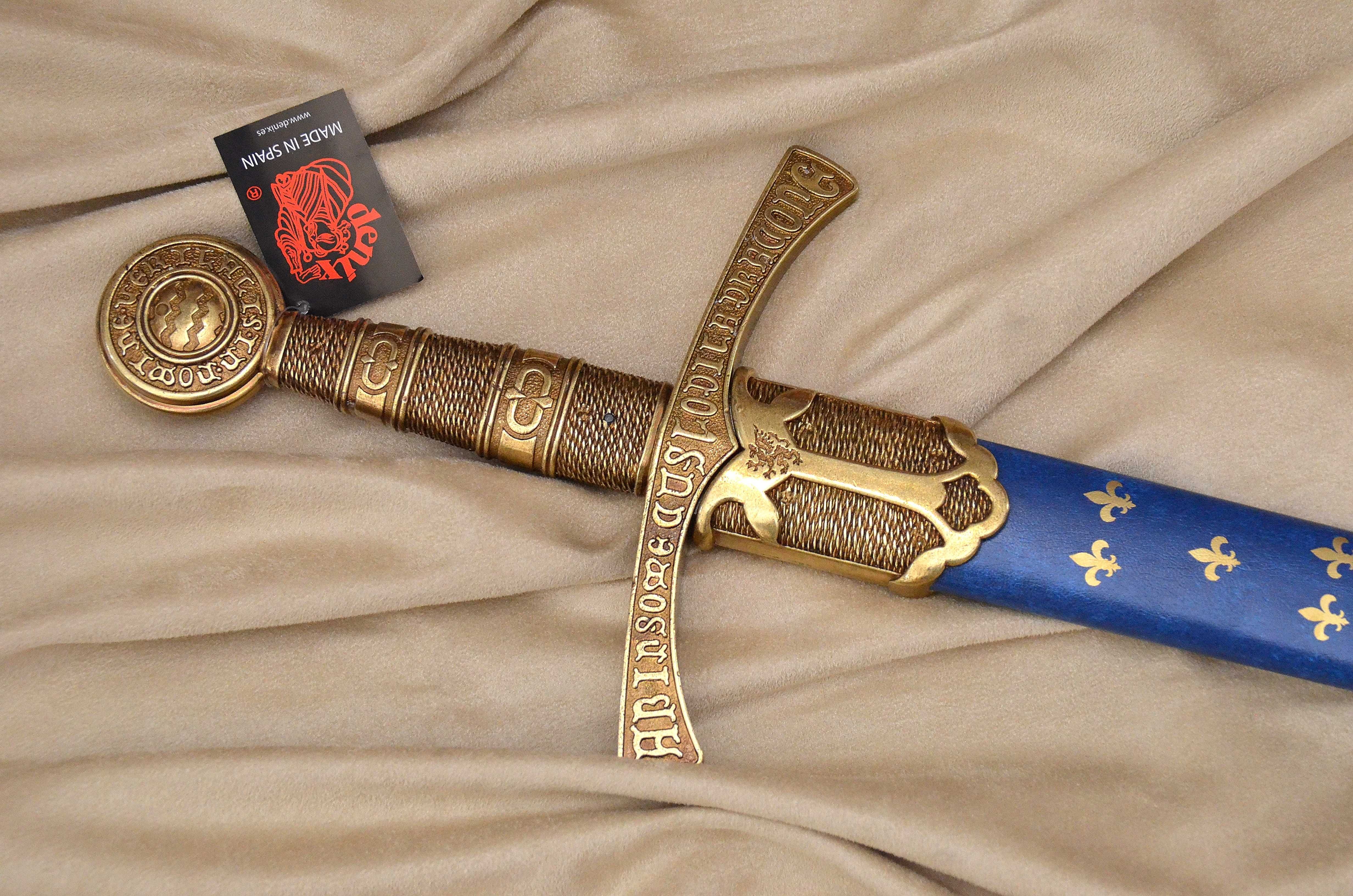 Replika broni Miecz Templariuszy Denix 5201, Pochwa niebieska