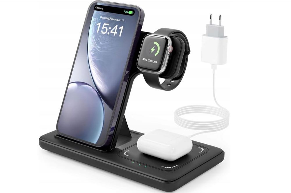 Ładowarka indukcyjna do iPhone  AIRPODS APPLE iPhone  3 w 1