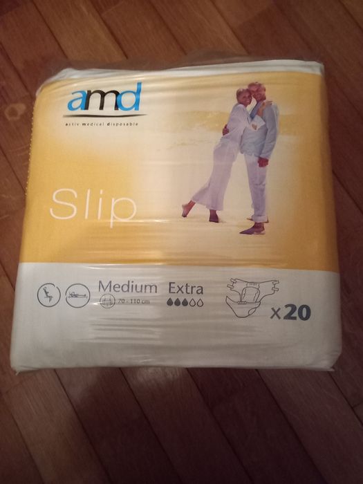 5 pacotes de fraldas Adulto AMD Slip Extra M