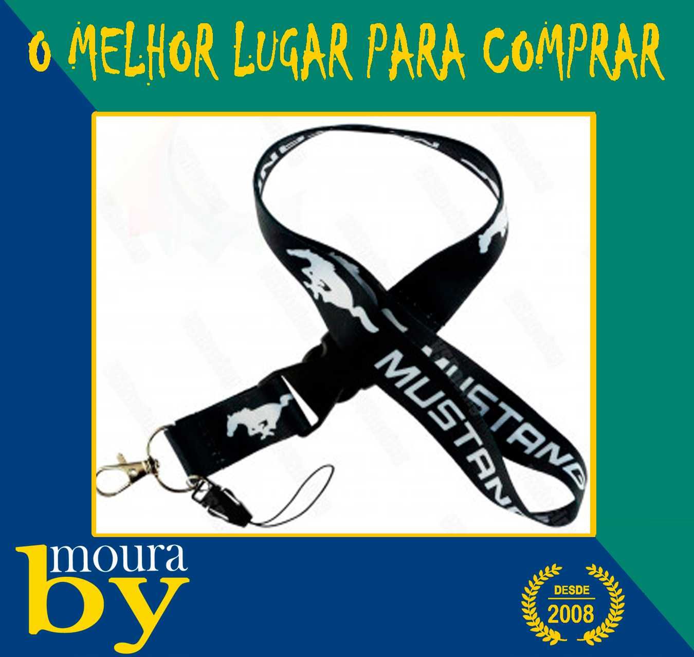 Fita de pescoço e porta chaves Mustang Ford