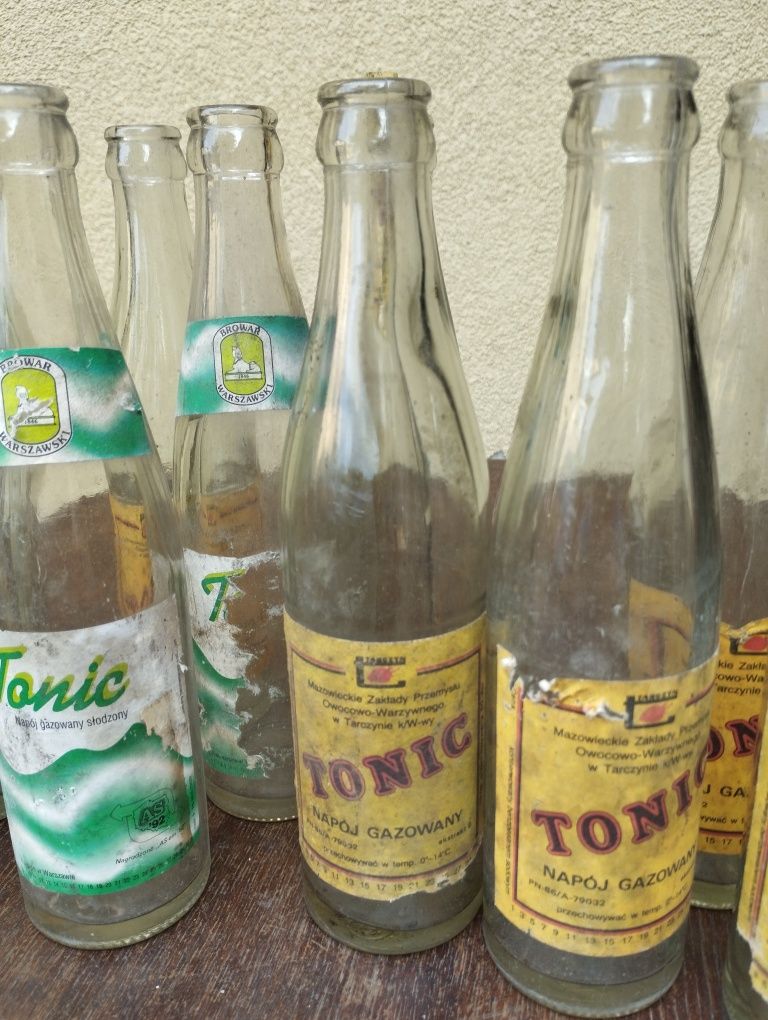 Stare butelki, Tonic, Mazowszanka, Tarczyn, Browar Warszawski, Cola