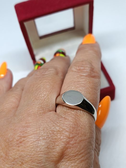 Srebrny sygnet rozmiar 27 srebro próby 925