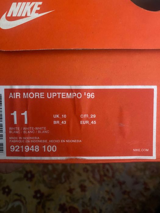 Кроссовки air more uptempo 96