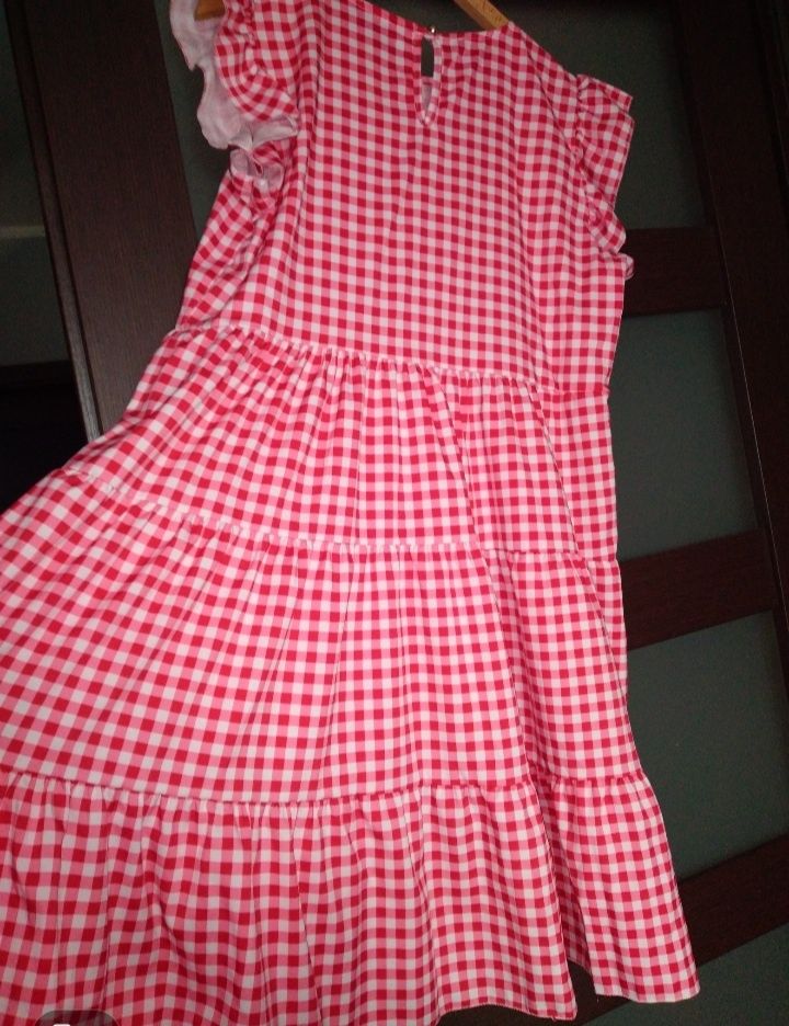 Nowa zwiewna sukienka w kratę New Collection r. 42 XL