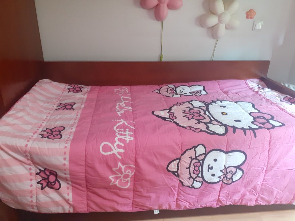 Edredon de cama indivudual hello kitty