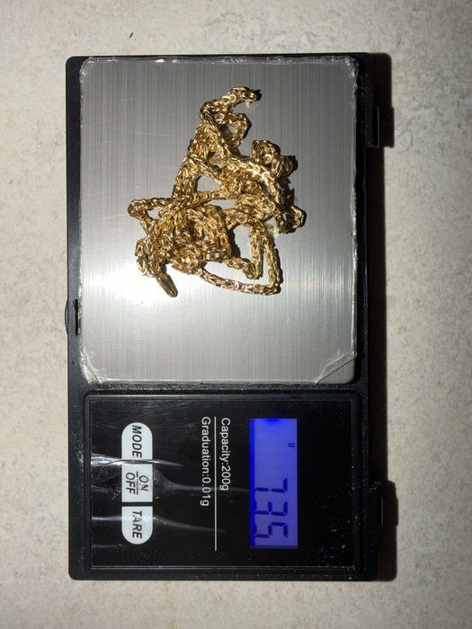 Złoty lańcuszek król dmuchany 7,35 gram 60 cm