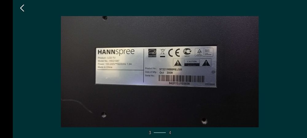 [1900/23] Telewizor HannSpree HSG 1087 24" bez pilota