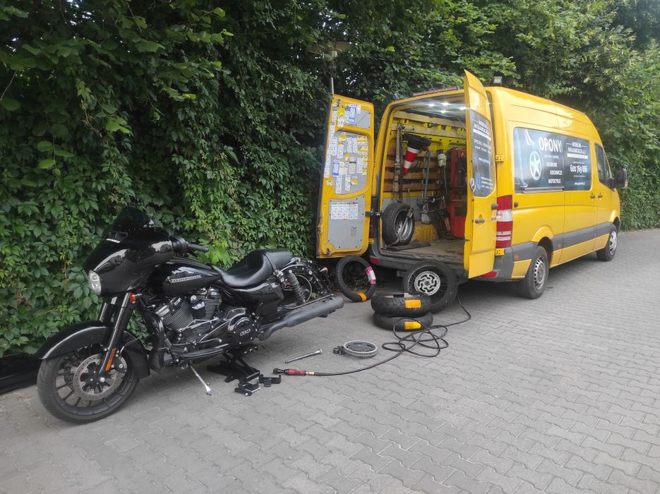 Mobilna wulkanizacja serwis 24/7 wymiana opon motocyklowych osobowych
