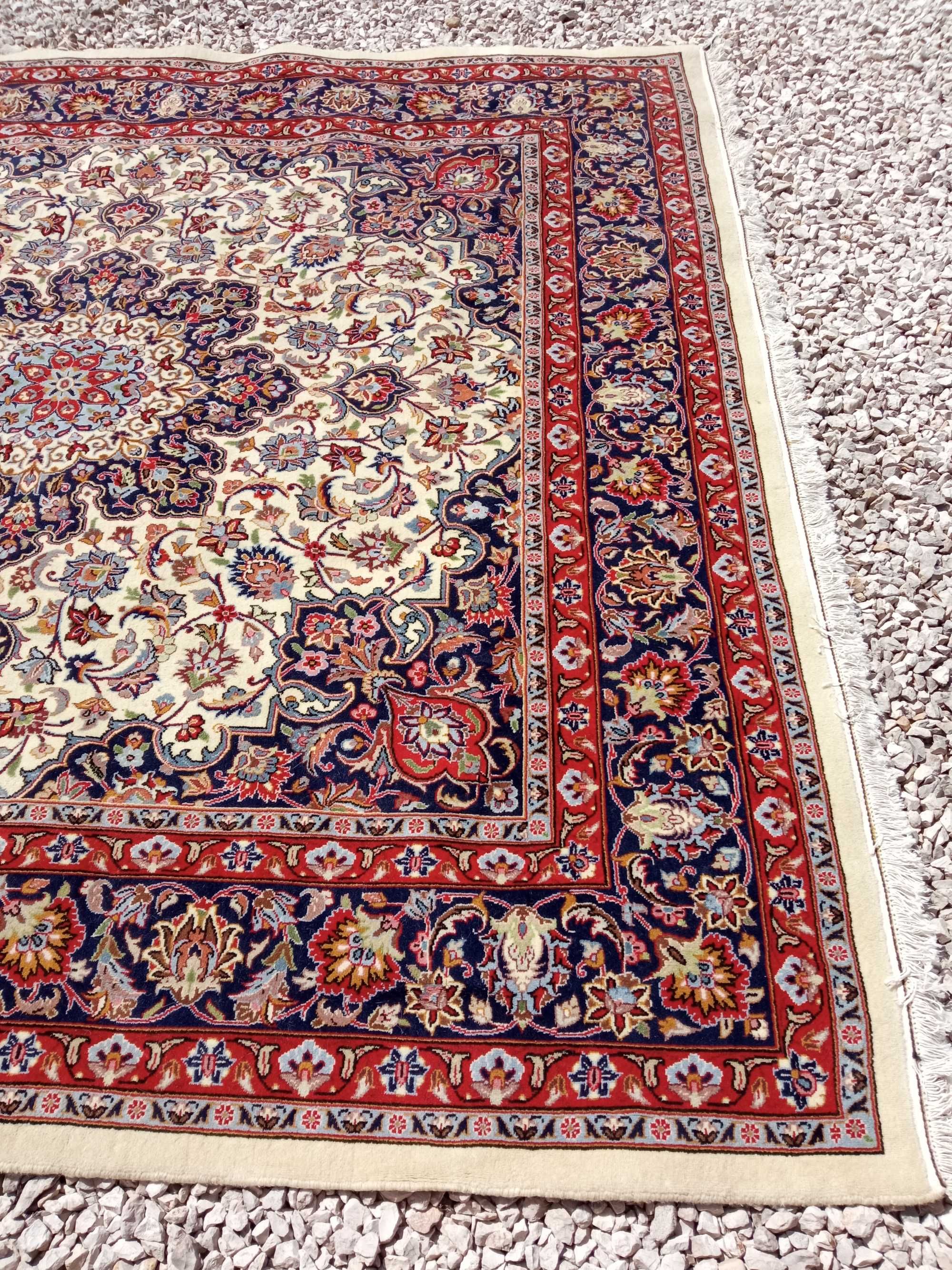 Tapete ISFAHAN Persia-Uma peça de sonho! Como novo! ORIGINAL PERSIA