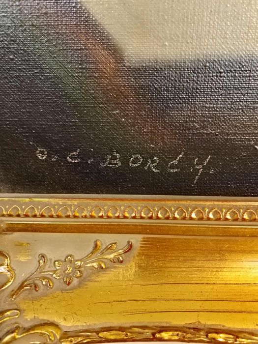 Stary obraz na płótnie OLE C. BORCH