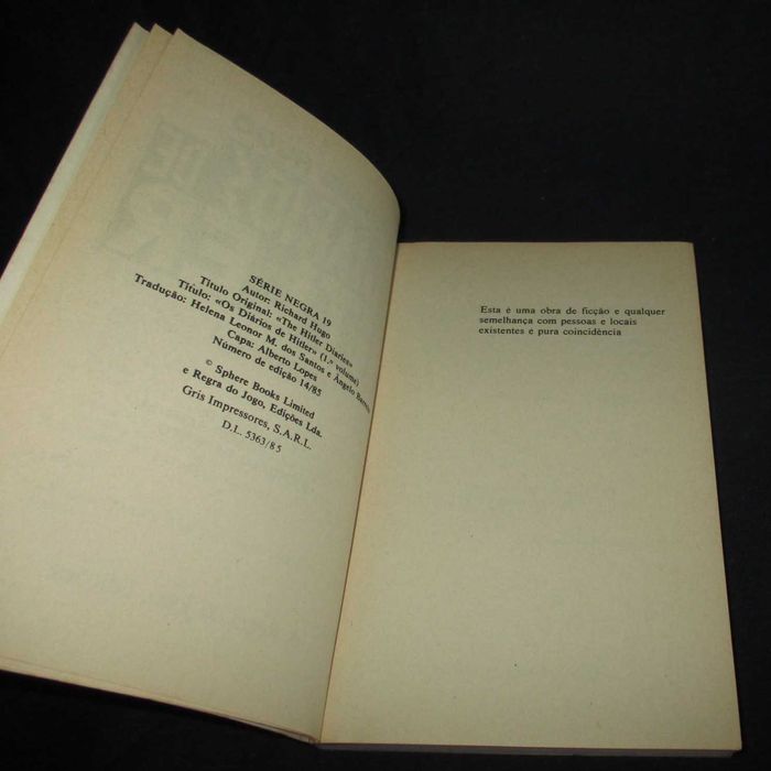 Livro Os Diários de Hitler Richard Hugo 2 Volumes Completo