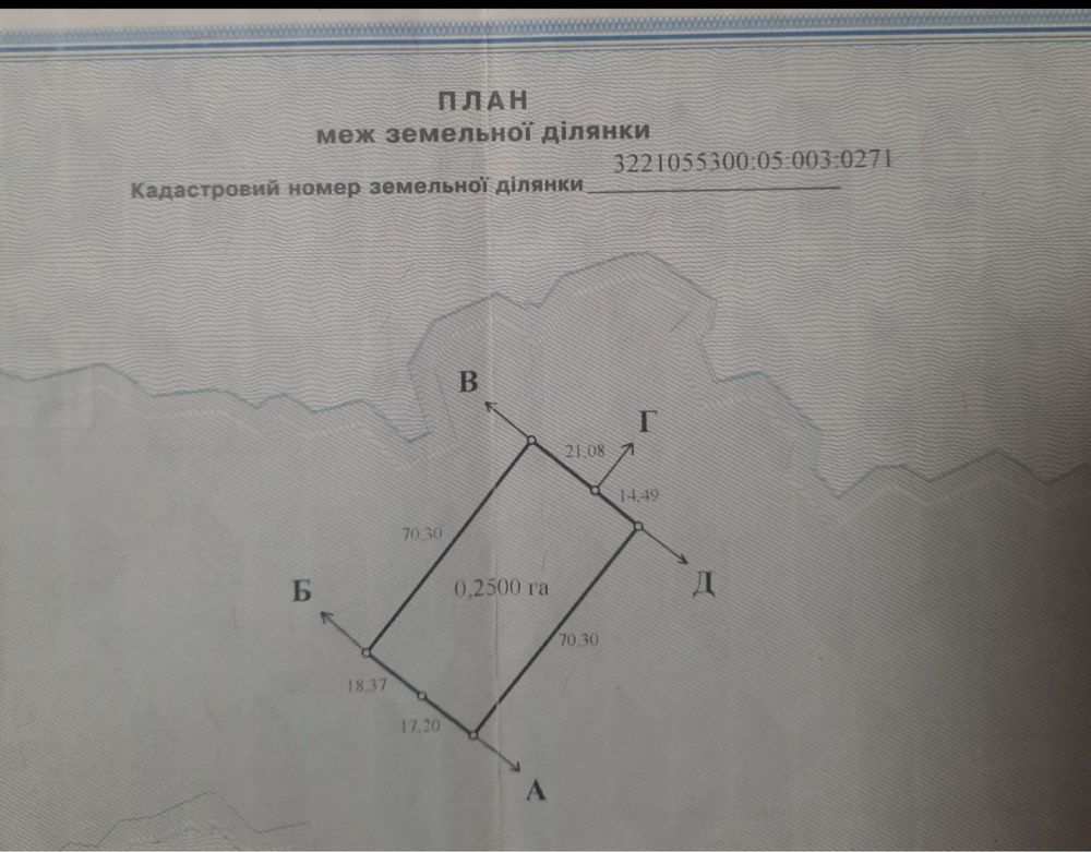 Земельна ділянка для ведення особистого селянського господарства